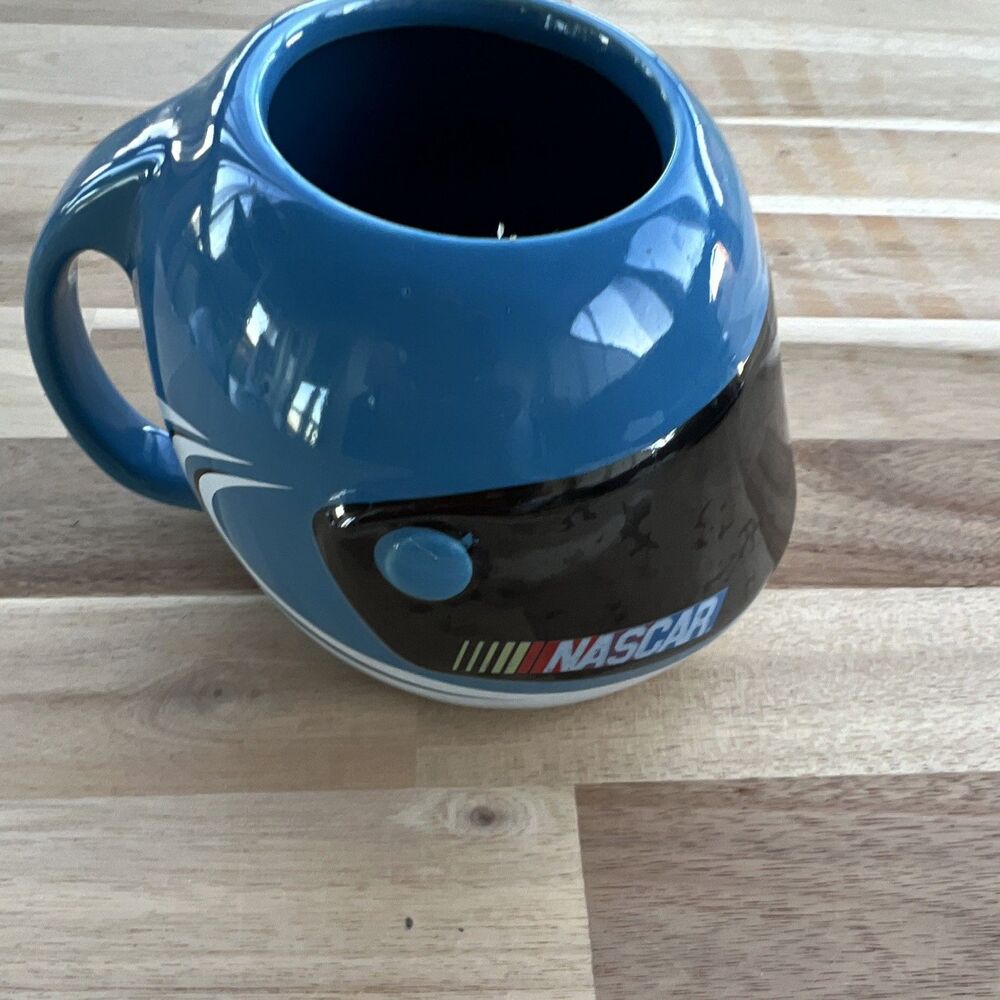 Sherwood Brands NASCAR Helmet Shaped Mug, Blue & Black, Officially Licensed